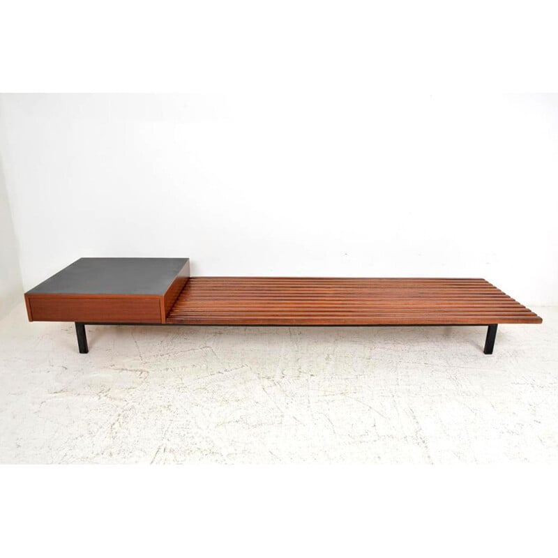 Banquette vintage modèle "Cansado" par Charlotte Perriand pour Steph Simon, 1958