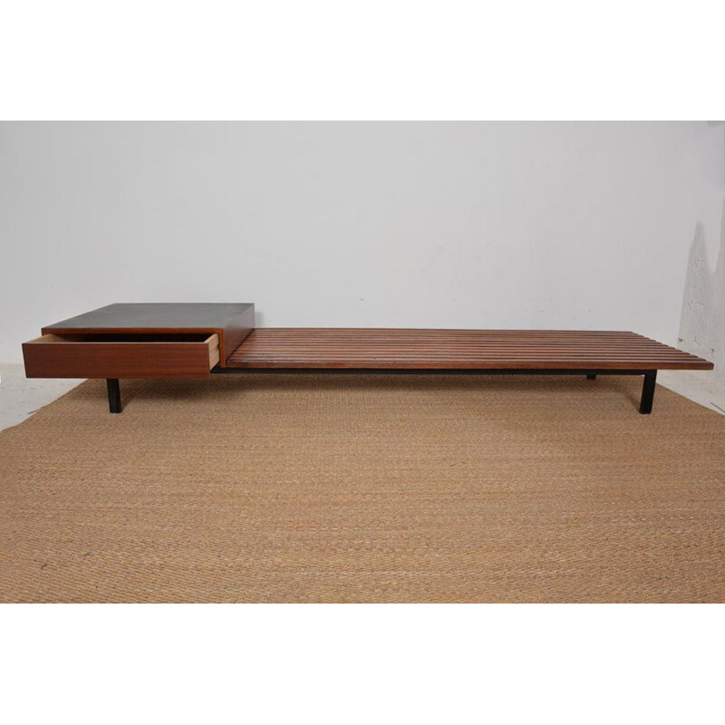 Vintage bench "Cansado" model by Charlotte Perriand for Steph Simon, 1958