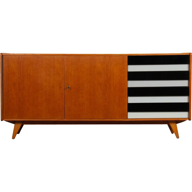 Vintage U-460 oak sideboard by Jiri Jiroutek, 1960s