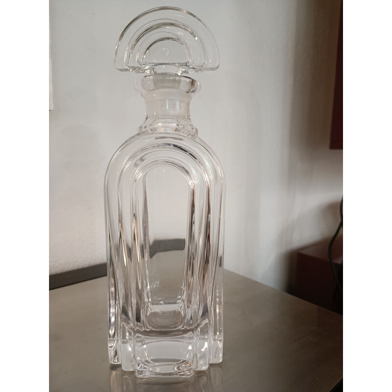 Carafe vintage en cristal, France 1970