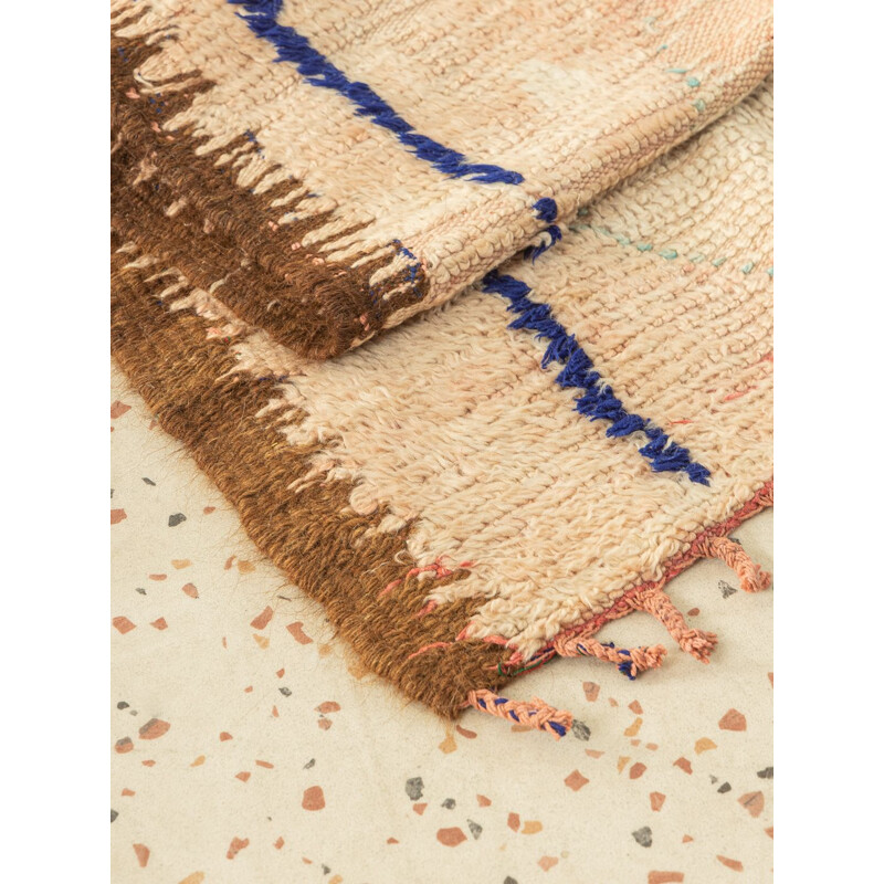 Vintage Berber carpet "Rehamna" in wool, Morocco