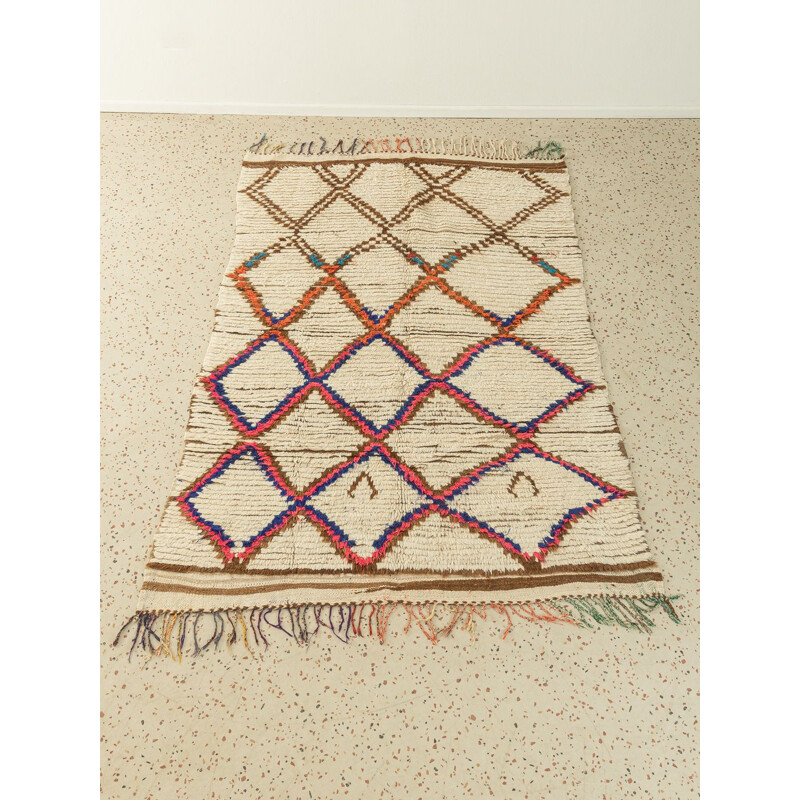 Vintage Berber carpet "Azilal" in wool, Morocco