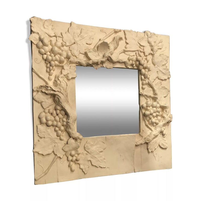 Vintage plaster mirror, 1990