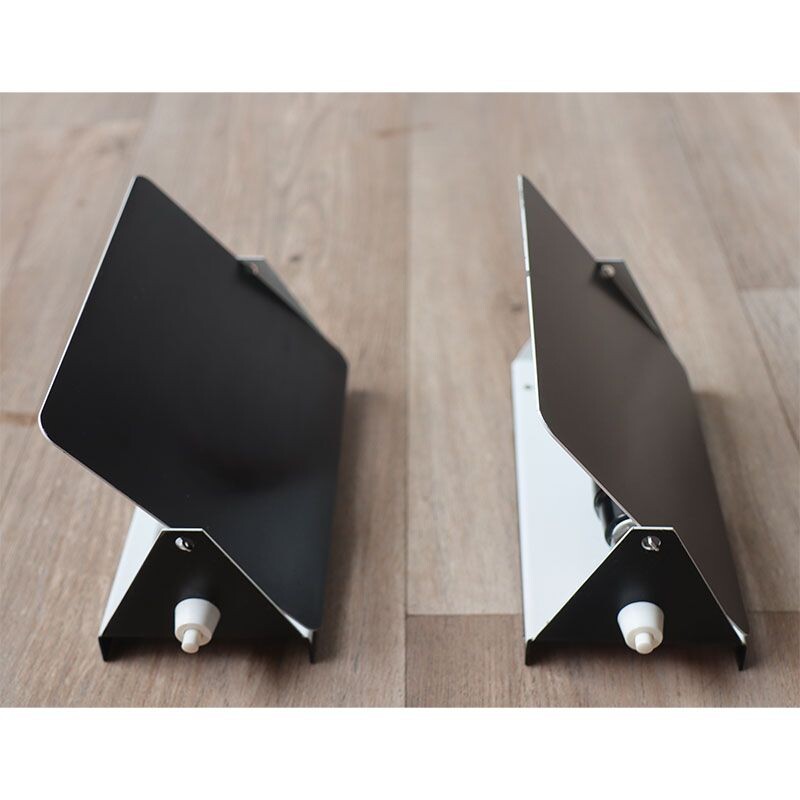 Pair of vintage Cp1 wall lamps in black lacquered metal by Charlotte Perriand, 1960s