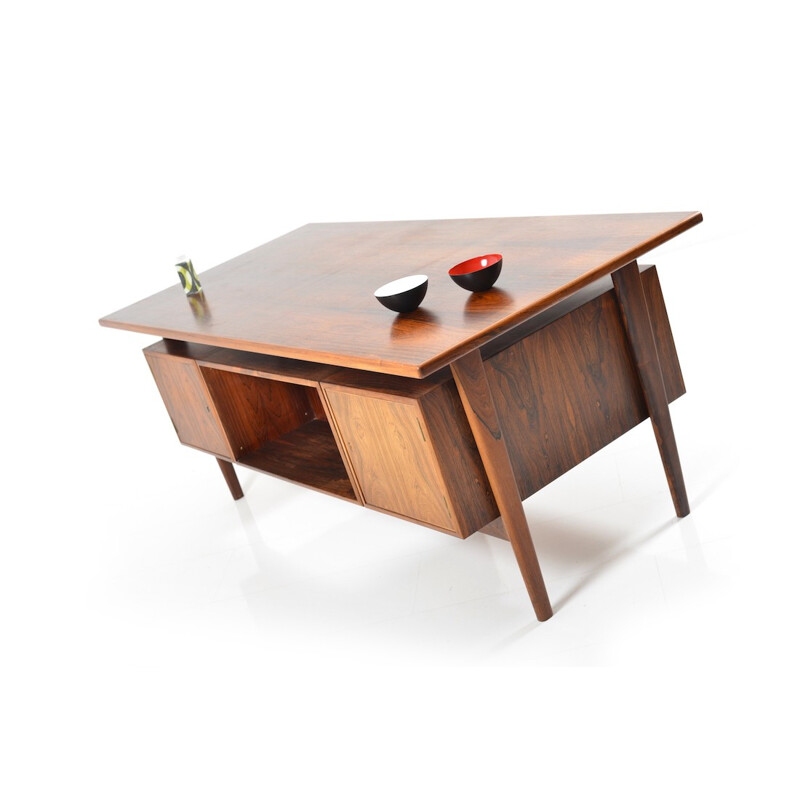 Bureau scandinave Feldballes Furniture en palissandre, Kai KRISTIANSEN - 1950