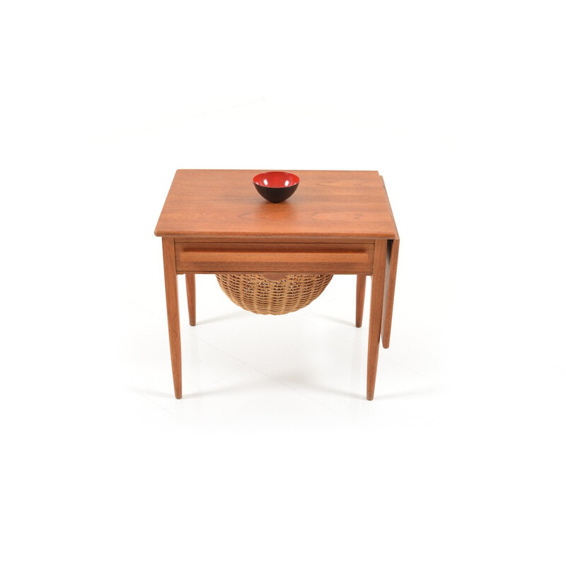 Danish sewing table in teak wood - 1960s