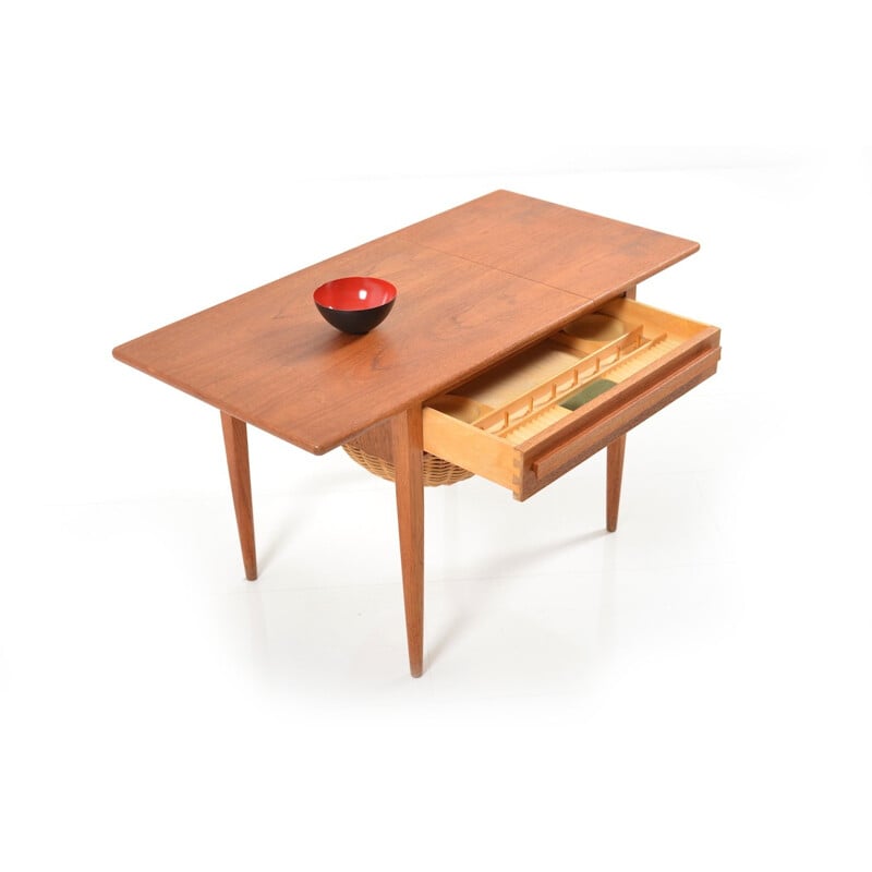 Danish sewing table in teak wood - 1960s