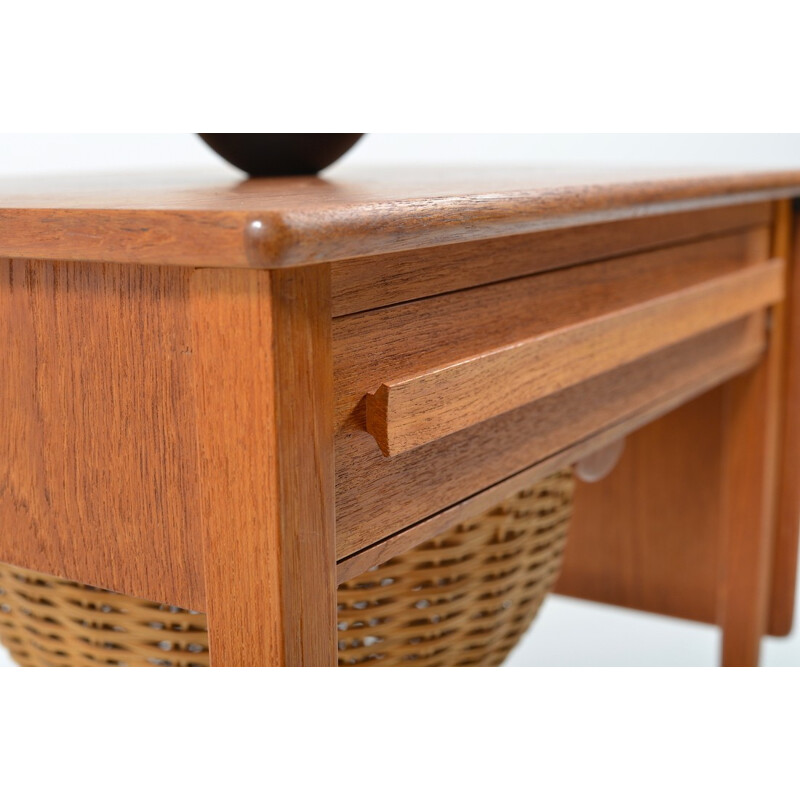 Danish sewing table in teak wood - 1960s