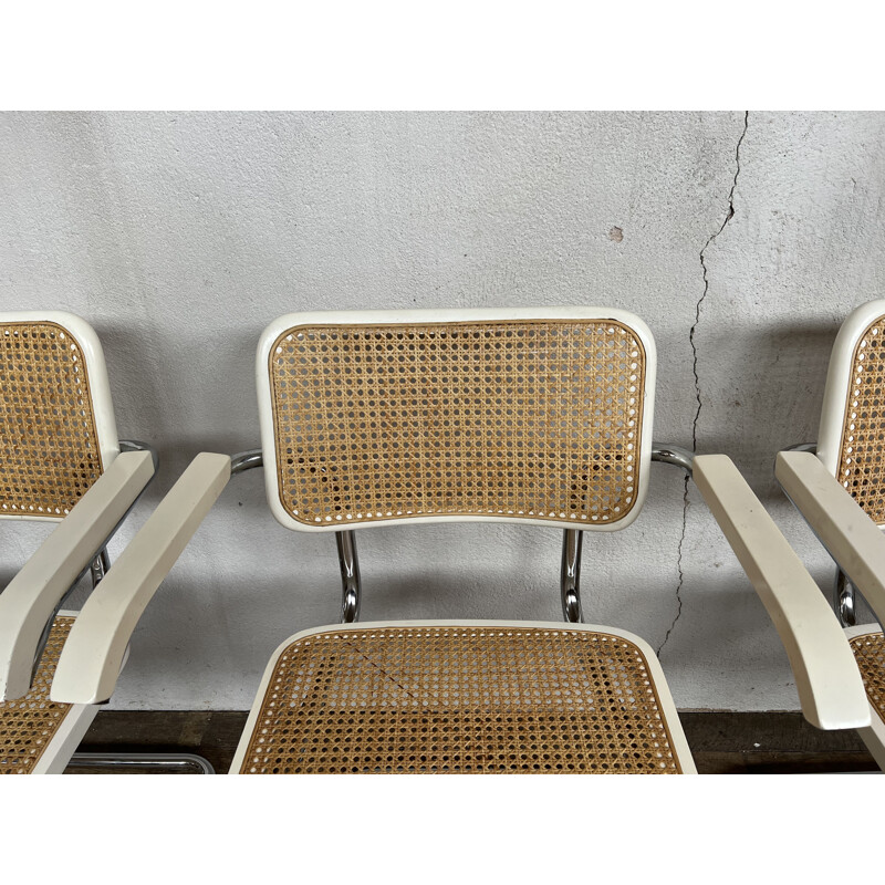 Set of 4 vintage chairs S64 by Marcel Breuer, Italy 1970