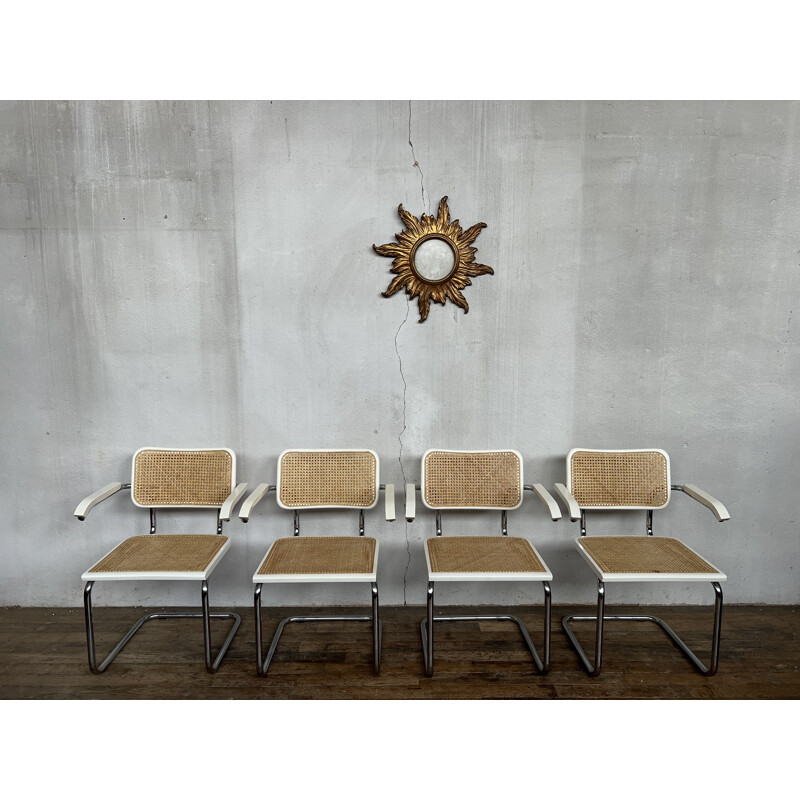 Set of 4 vintage chairs S64 by Marcel Breuer, Italy 1970