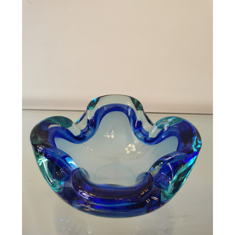 Cendrier vintage en verre de Murano, Italie 1960