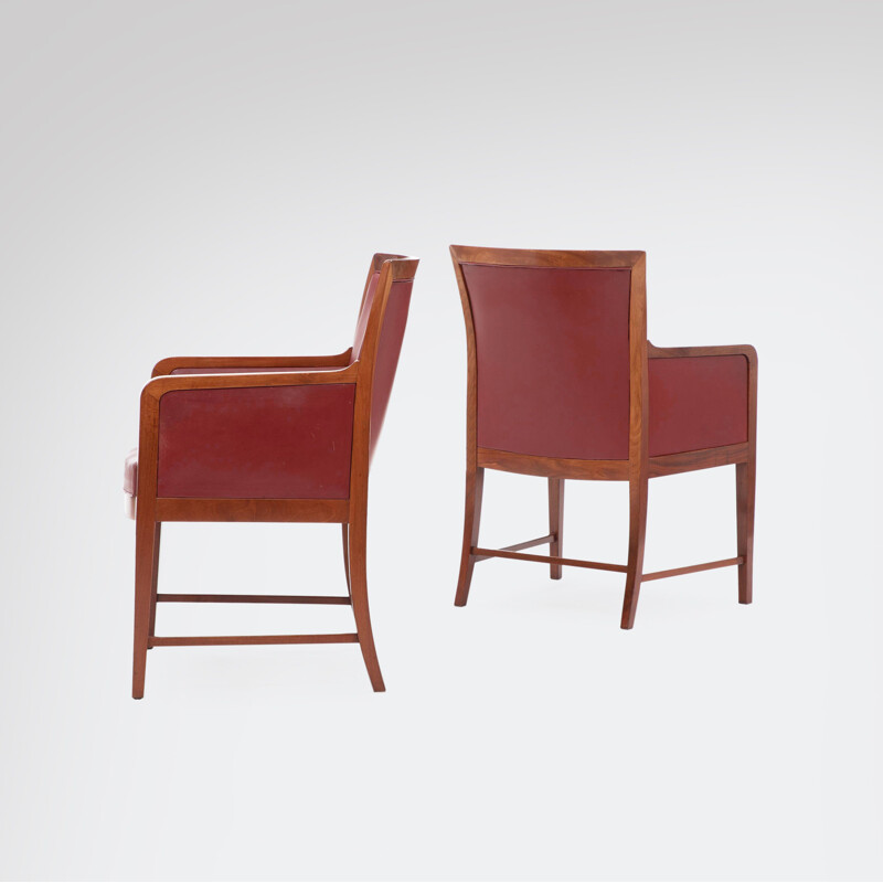 Pair of vintage armchairs by Kaj Gottlob for Rud Rasmussen, Denmark 1930s