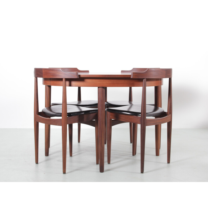 Scandinavian vintage teak dining set by Jans Olsen for Frem Rojle, 1950