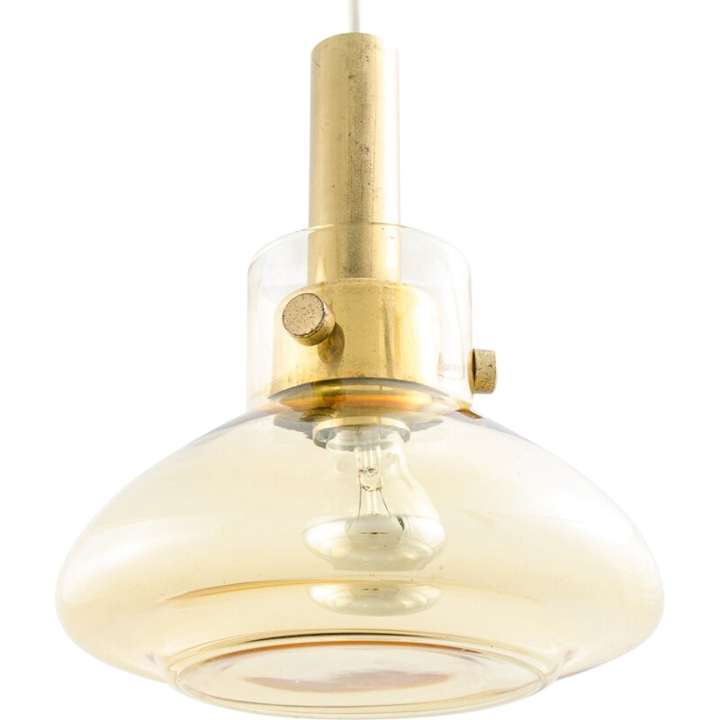 Limburg Glashutte pendant in brass and glass - 1960s