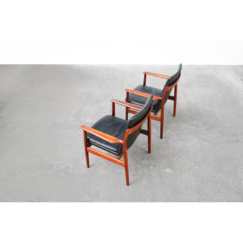 Pair of vintage armchairs model 431 by Arne Vodder for Sibast, 1960s