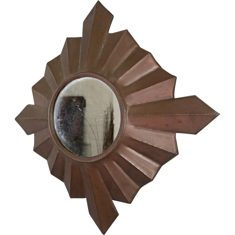 Miroir vintage en cuivre - 1930