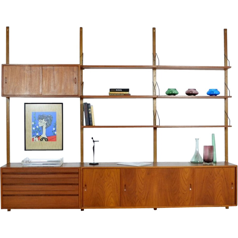 Teak modular shelves system, Poul CADOVIUS - 1960s