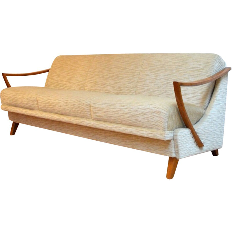 Vintage silk velvet sofa -1950s