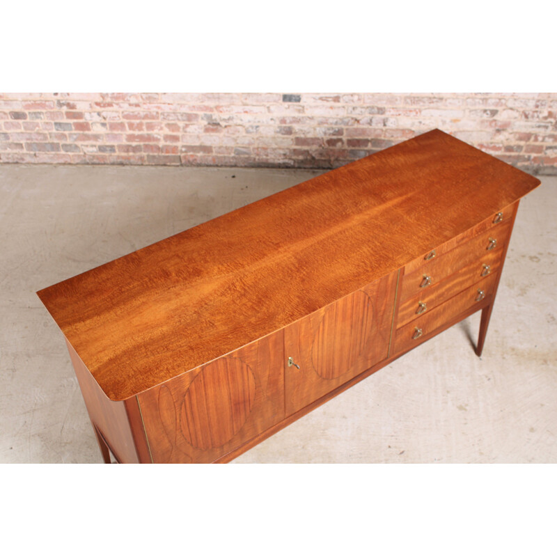 Mid century Fiddleback mahogany sideboard by John Herbert for Younger, 1957