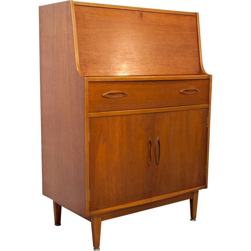 Mid century Scandinavian light teak secretary - 1950s