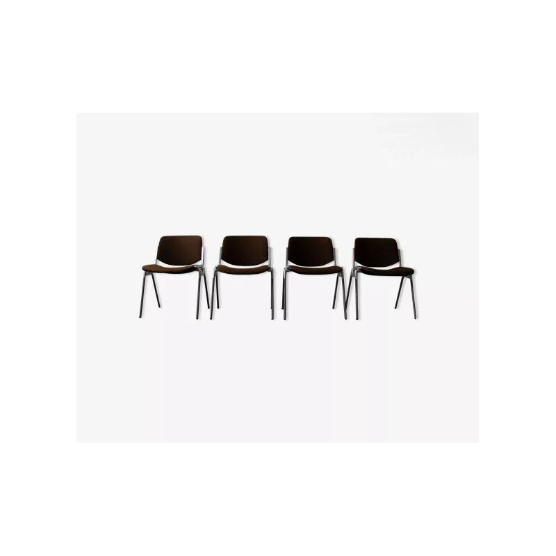 Set of 4 vintage Dsc 106 chairs by Giancarlo Piretti for Castelli, Italy 1970