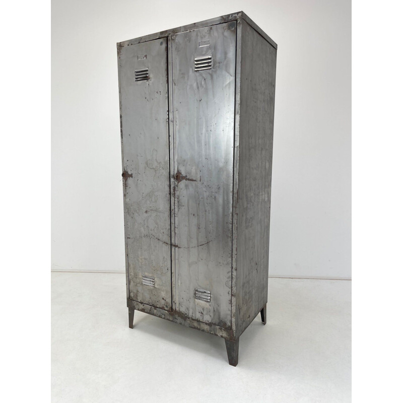 Vintage metal locker, Czechoslovakia 1950