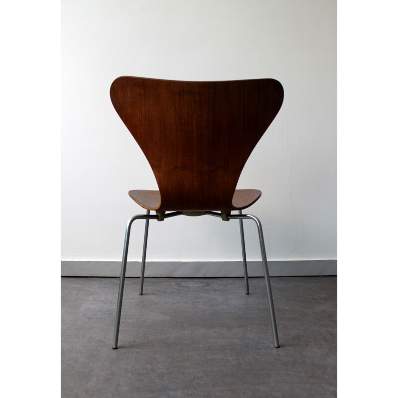 Set of 4 vintage Series 7 teak chairs by Arne Jacobsen for Fritz Hansen, 1960s