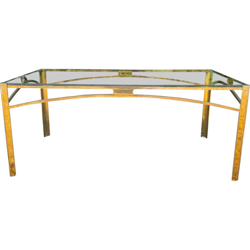 Vintage brass coffee table by Broncz, 1970