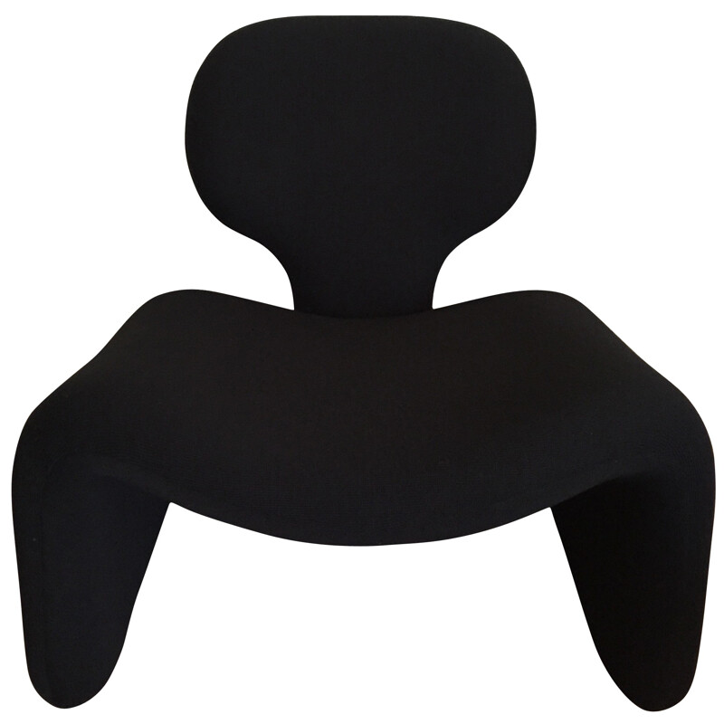 Black armchair "Djinn", Olivier MOURGUE - 1970s