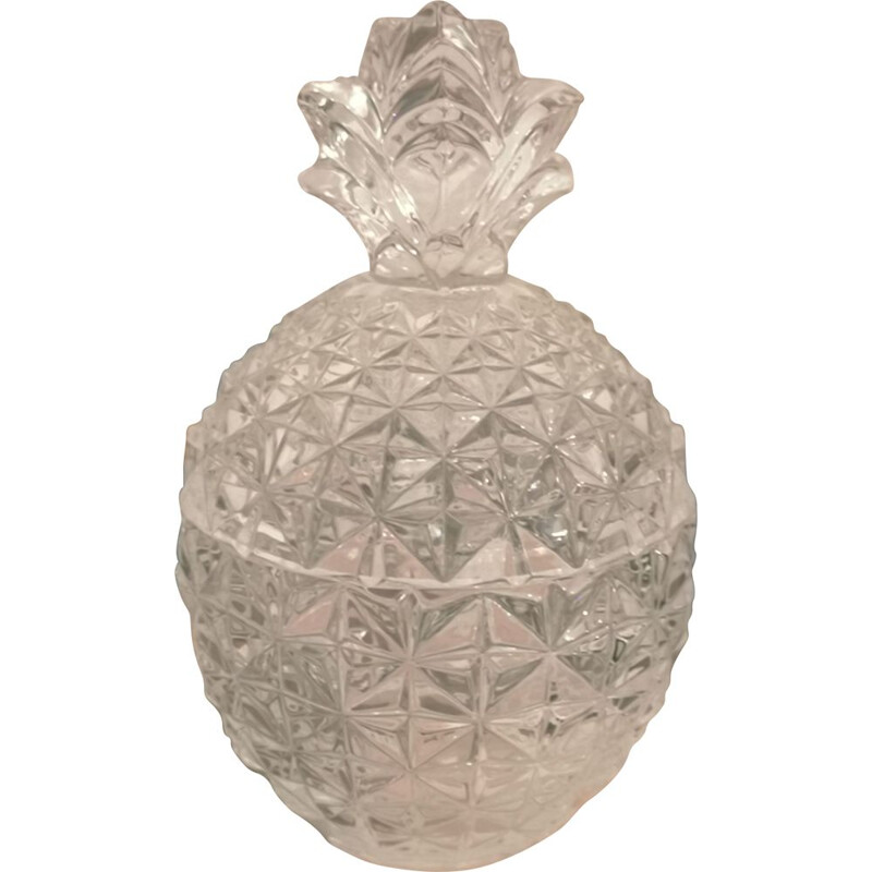 Azucarero de cristal vintage con forma de piña