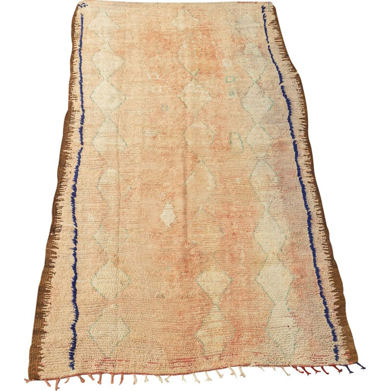 Vintage Berber tapijt "Rehamna" in wol, Marokko