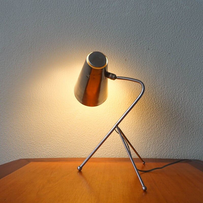 Italian mid-century tripod desk lamp, 1950s
