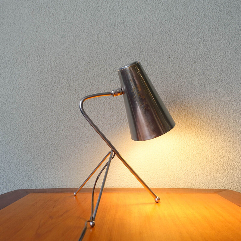 Lampe de bureau tripode italienne vintage, 1950