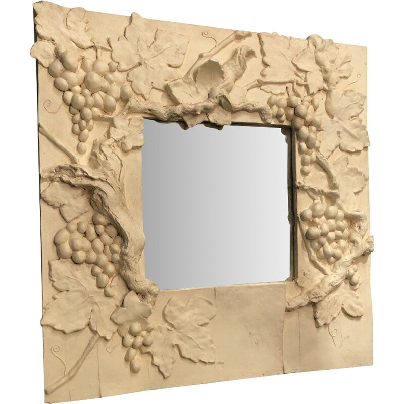 Vintage plaster mirror, 1990