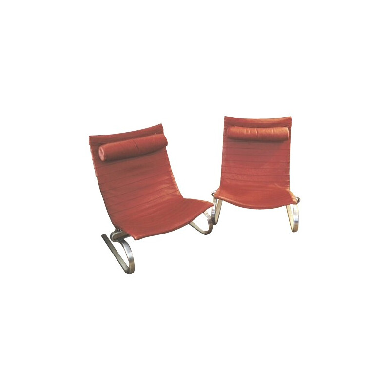 Pair of low chairs, Poul KJAERHOLM - 1990s