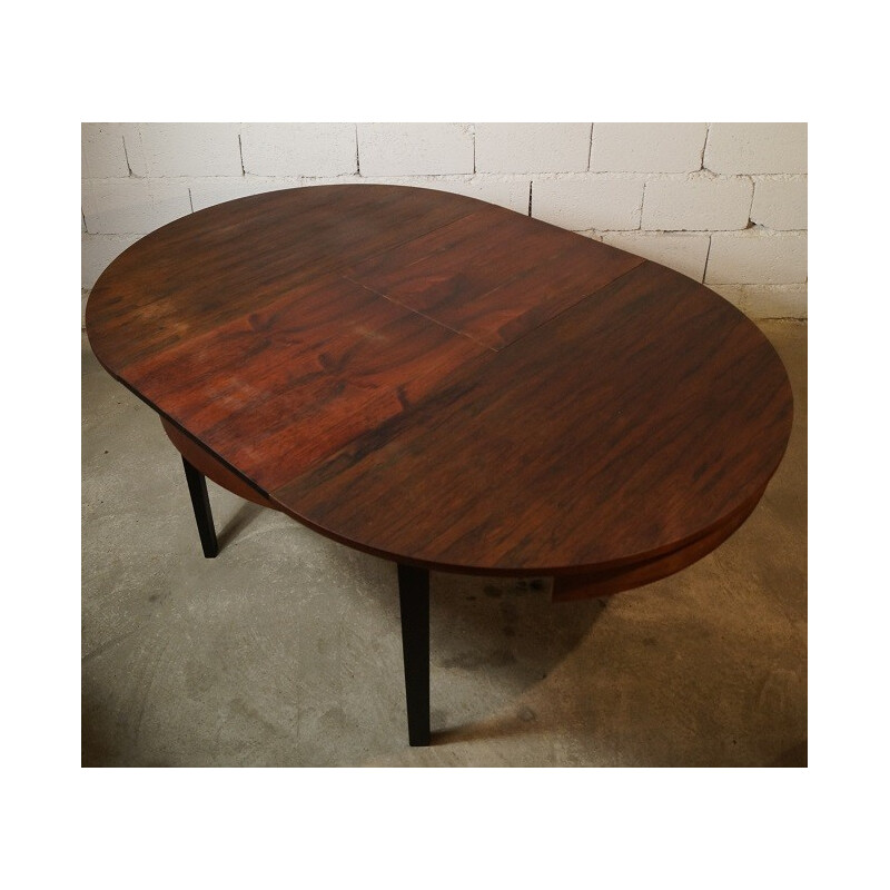 Round table in Brazilian rosewood - 1960s