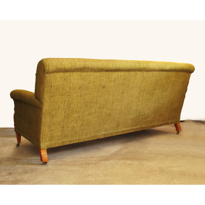 Lenygon & Morant 3-seater sofa in green fabric - 1950s