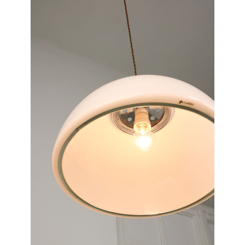 Vintage white pendant lamp by Guzzini, 1960