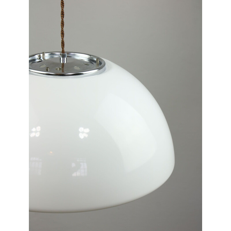 Vintage white pendant lamp by Guzzini, 1960