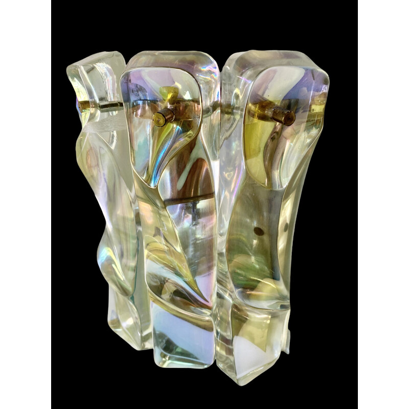 Aplique vintage en cristal de Murano por Venini, 1960