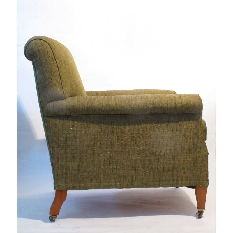 Lenygon & Morant "Howard" armchair in green fabric - 1950s