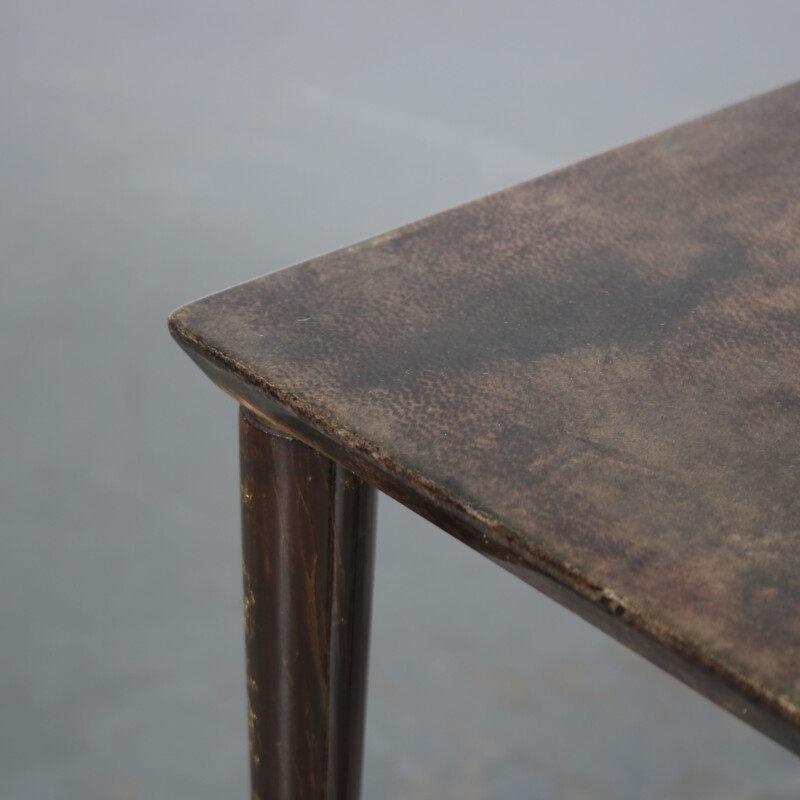 Vintage wooden nesting tables by Aldo Tura, Italy 1950