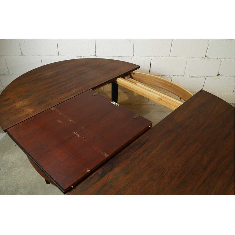 Round table in Brazilian rosewood - 1960s