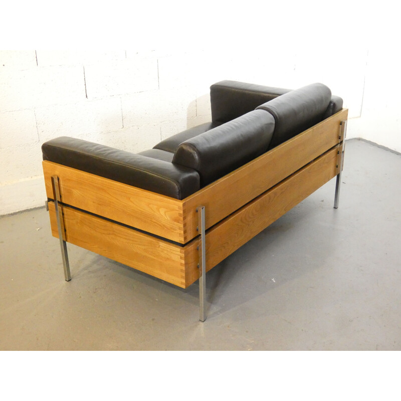 Vintage-Sofa aus braunem Leder von Robin Day für Habitat, 2000