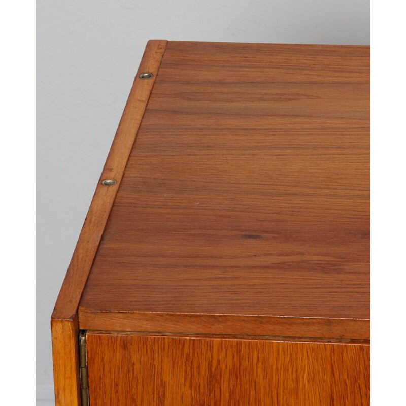 Vintage oak chest of drawers model U-458 by Jiri Jiroutek for Interier Praha, Czechoslovakia 1960