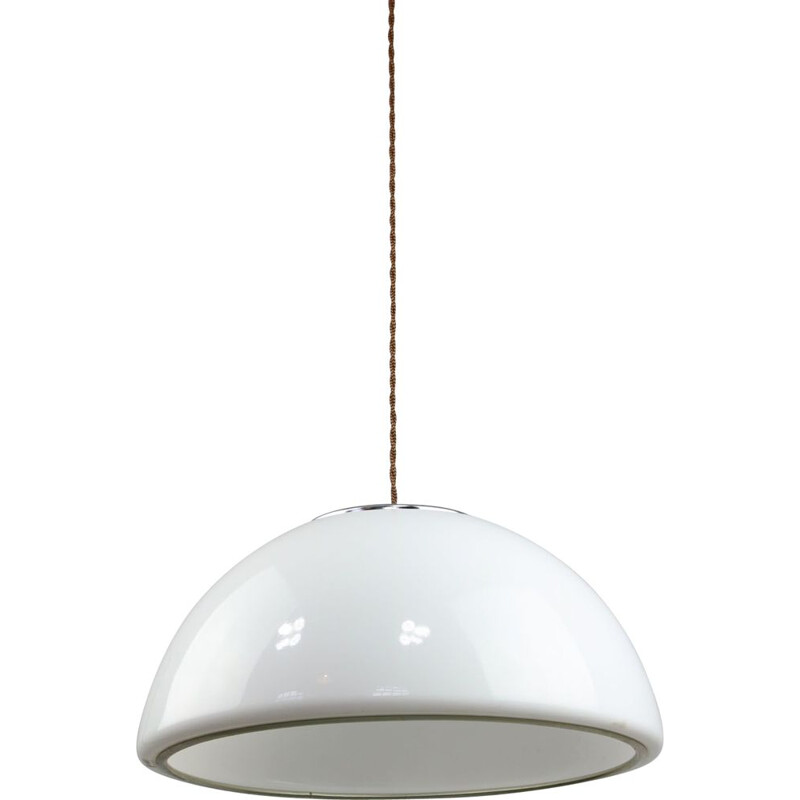 Vintage white pendant lamp by Guzzini, 1960