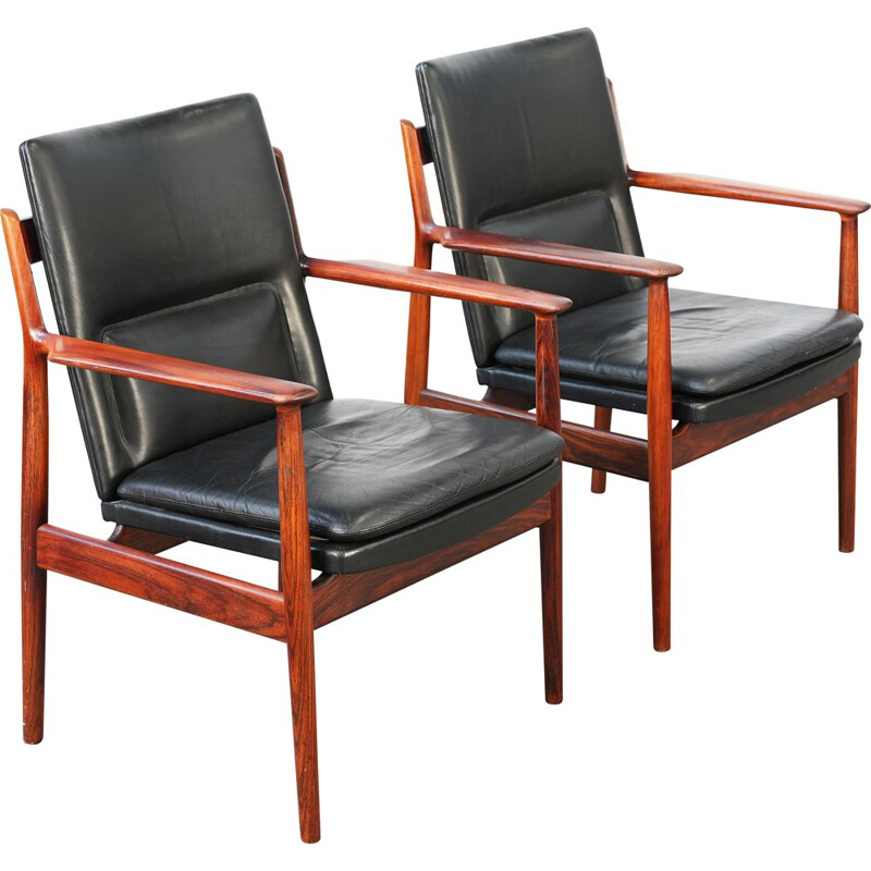 Paar vintage fauteuils model 431 van Arne Vodder voor Sibast, 1960
