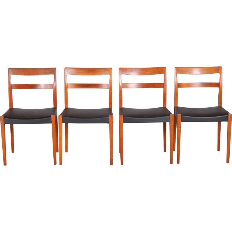 Conjunto de 4 cadeiras de teca vintage por Nils Jonsson para Troeds, Suécia 1960