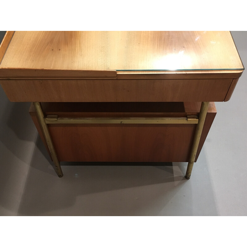 Mid century desk in rosewood and brass - 1950s