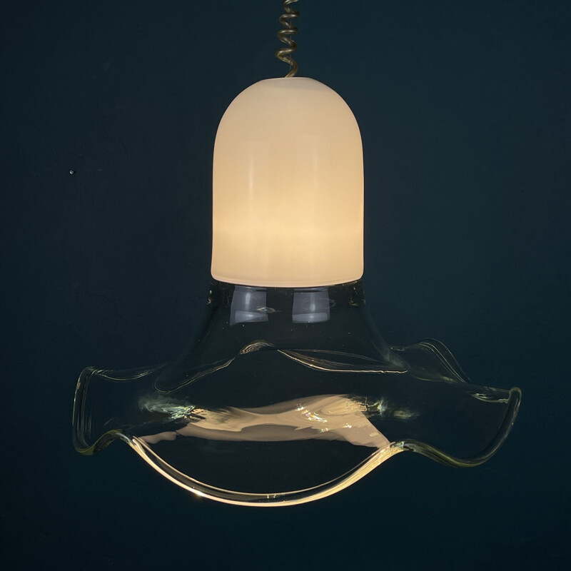 Lámpara vintage de cristal de Murano de Roberto Pamio